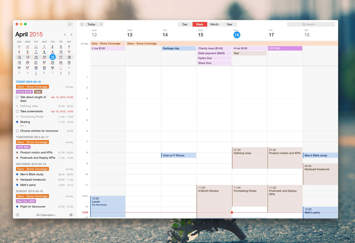 widget calendar app for working out mac